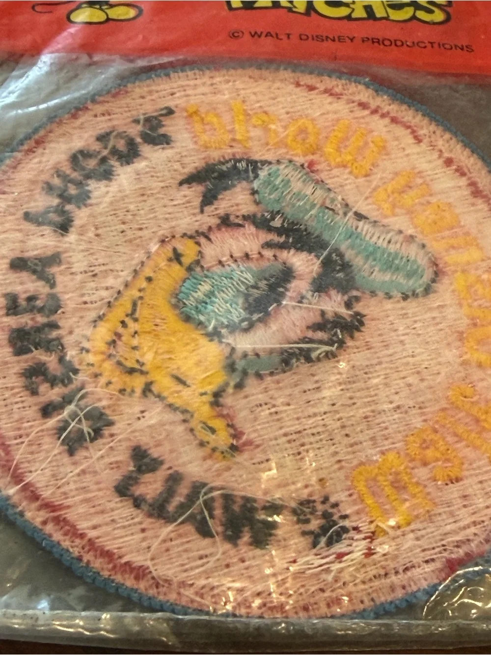 Walt Disney World Character Patches Donald Vintage 1970s Sew-on Patch Sealed 3”